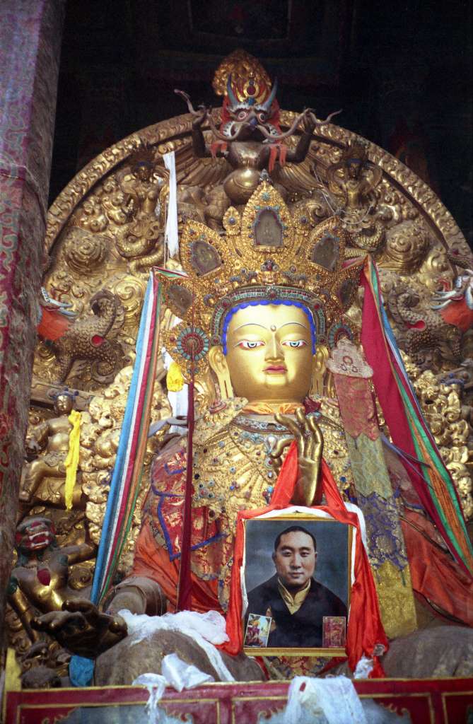 04-1 Maitreya Maitreya (Tib. Jampa), the future Buddha, is often depicted standing or seated on a chair. He will come after the teachings of the current Shakyamuni Buddha are no longer taught and are completely forgotten.